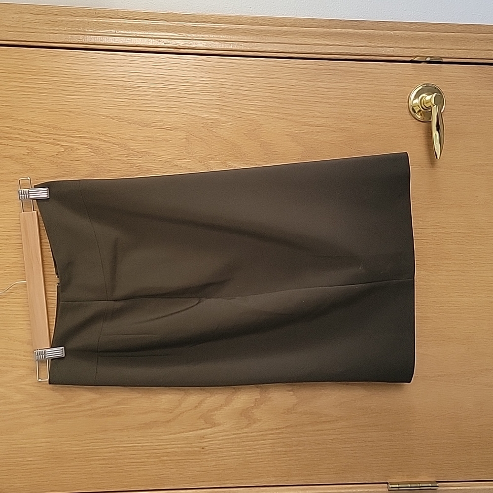 Olive green express pencil skirt. Size 2